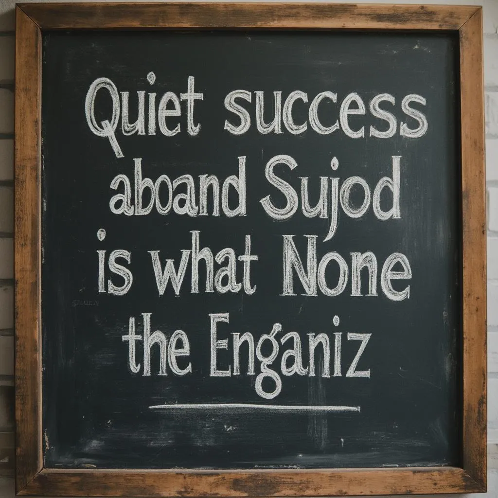 Inspirativní citát na tabuli v retro stylu